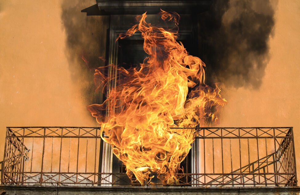 Protection incendie : feu sur une façade